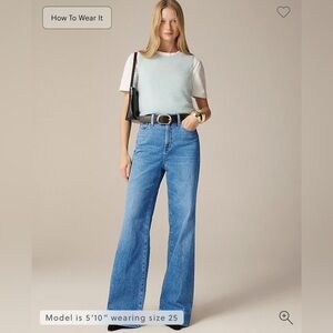 J Crew High-rise denim trouser jean.